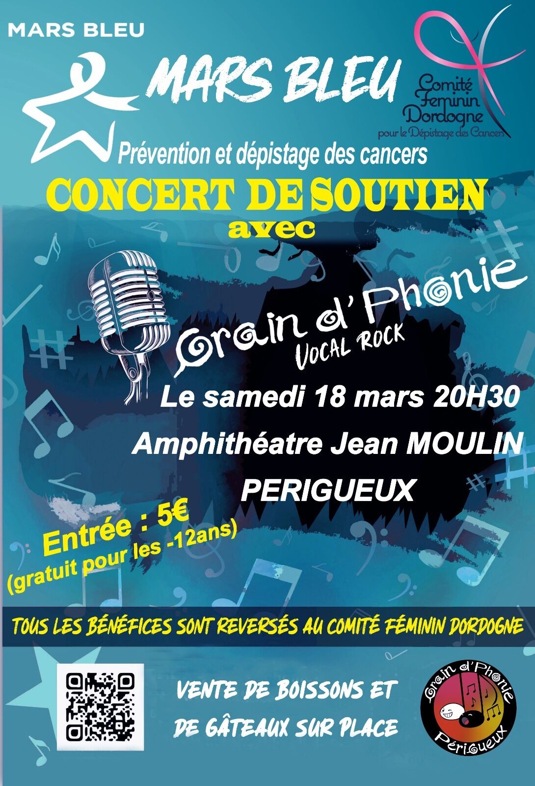 Concert de soutien Mars Bleu